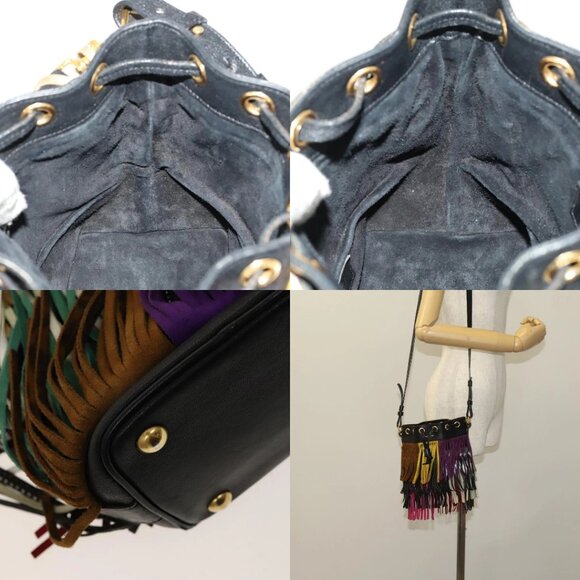 SAINT LAURENT Emmanuel Hand Bag Leather 2way Multicolor GT357603 Auth 116482 - Picture 16 of 16